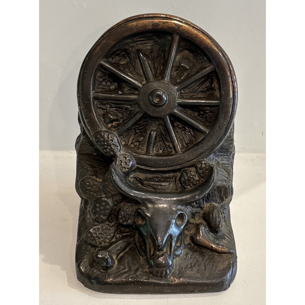 Dodge 1930s Wagon Wheel Western Bookend One Only